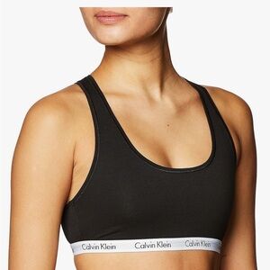 Calvin Klein Black Sports Bra with Logo Band